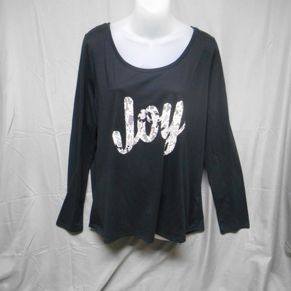 Lane Bryant Tops - Lane Bryant women's black "Joy" top plus 18/20